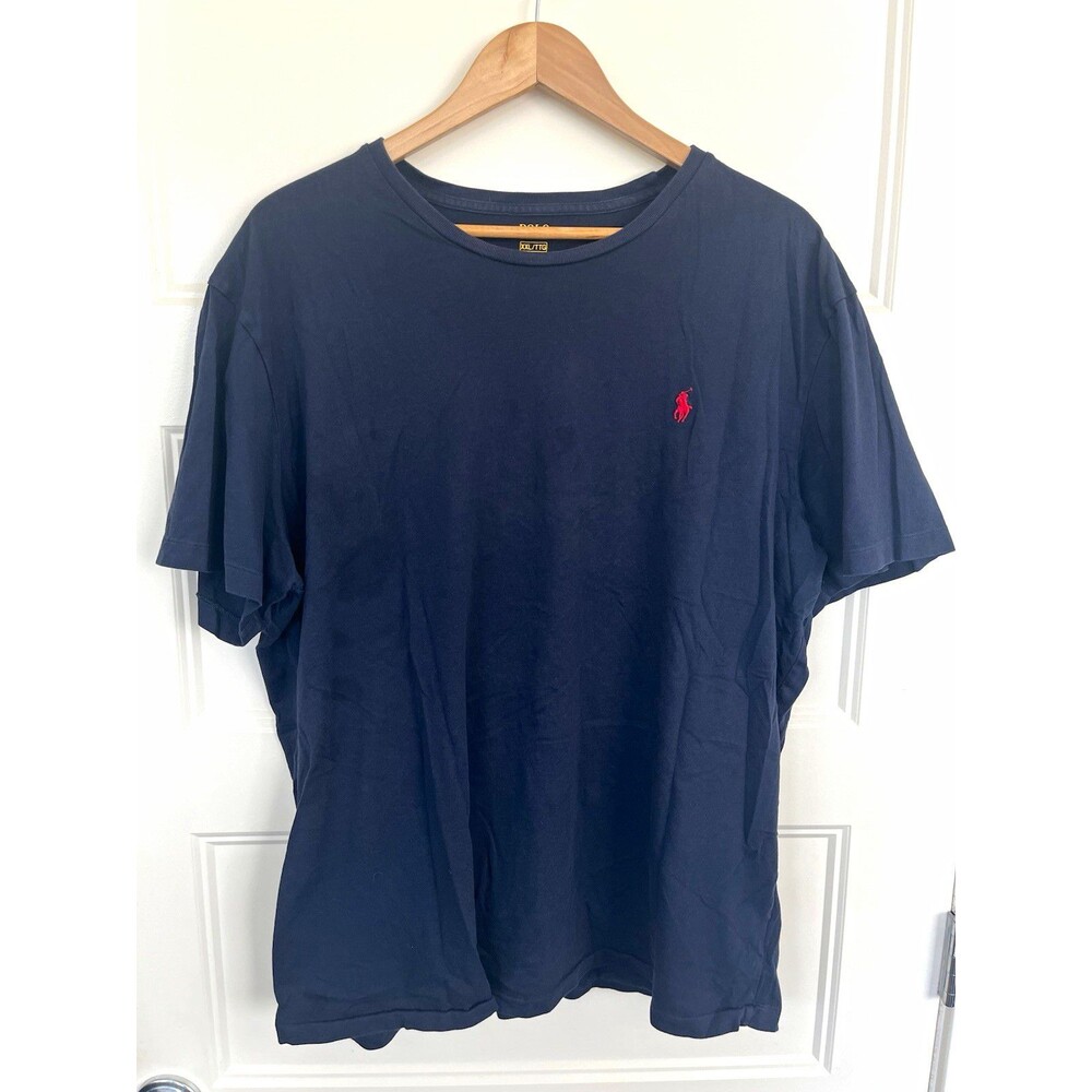 Polo Ralph Lauren Men's Navy Blue Logo Crew Neck Short Sleeve T-Shirt 2XL